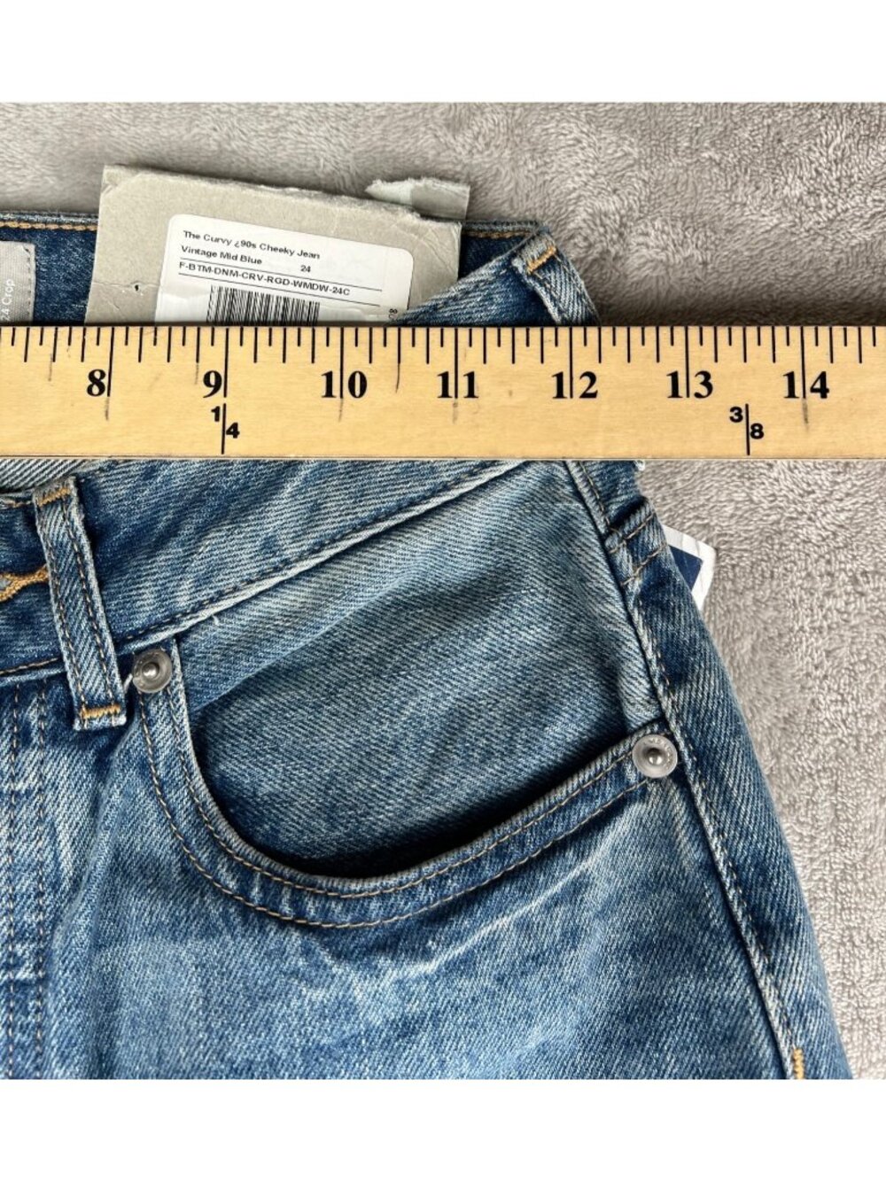 The Curvy 90s Cheeky Straight Jean By Everlane - Vintage Mid Blue High Rise 24 - Picture 13 of 16